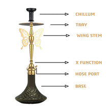 Load image into Gallery viewer, COCOYAY Angel Series Betty Hookah Golden (Grey Base)(with bag)