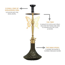 Load image into Gallery viewer, COCOYAY Angel Series Betty Hookah Golden (Grey Base)(with bag)