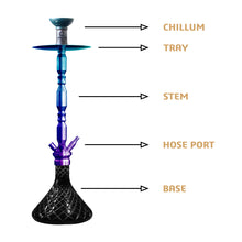 Load image into Gallery viewer, COCOYAYA King Series Brando Shisha Hookah Rainbow ( Base Black)(with bag)