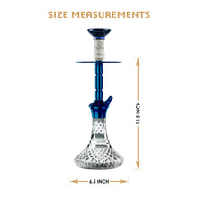 Load image into Gallery viewer, COCOYAYA Conquer Series Gene Hookah Blue ( Cut Glass Base )(with bag)