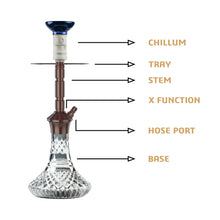 Load image into Gallery viewer, COCOYAYA Conquer Series Gene Hookah Coffee ( Cut Glass Base )(with bag)