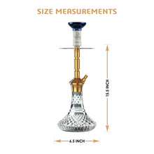 Load image into Gallery viewer, COCOYAYA Conquer Series Gene Hookah Golden ( Cut Glass Base )(with bag)