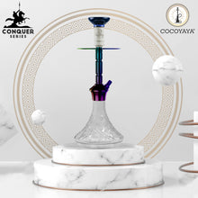 Load image into Gallery viewer, COCOYAYA Conquer Series Gene Hookah Rainbow ( Transparent Base )(with bag)