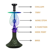 Load image into Gallery viewer, COCOYAY Angel Series Draco Hookah Rainbow (Green Base)(with bag)