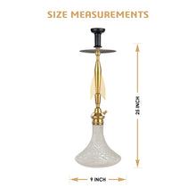 Load image into Gallery viewer, COCOYAYA Angel Series Titan Hookah Golden (Transparent Base)(with bag)