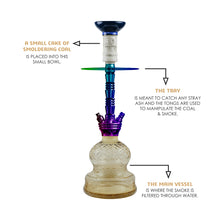 Load image into Gallery viewer, COCOYAYA Conquer Series Niko Hookah Rainbow (Orange Base )(with bag)