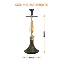 Load image into Gallery viewer, COCOYAYA Angel Series Titan Hookah Golden (Black Base)(with  bag)