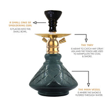 Load image into Gallery viewer, COCOYAYA X Series Hookah X8 Golden ( Base Dark Grey )