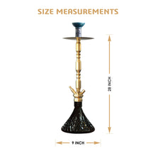 Load image into Gallery viewer, COCOYAYA King Series Brando Hookah Golden ( Black Base )(with bag)