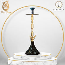 Load image into Gallery viewer, COCOYAYA King Series Brando Hookah Golden ( Black Base )(with bag)