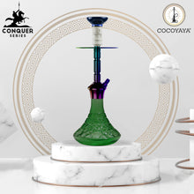 Load image into Gallery viewer, COCOYAYA Conquer Series Gene Hookah Rainbow ( Green Base )(with bag)