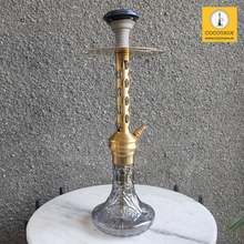 Load image into Gallery viewer, COCOYAYA Jade Series Valeria Sigma Hookah Golden ( Design 4 Grey Base ) With Bag
