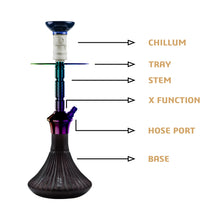 Load image into Gallery viewer, COCOYAYA Conquer Series Gene Hookah Rainbow ( Black Base )(with bag)