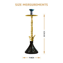 Load image into Gallery viewer, COCOYAYA King Series Carlos Hookah Golden (BLack Base)(with bag)