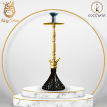 Load image into Gallery viewer, COCOYAYA King Series Carlos Hookah Golden (BLack Base)(with bag)