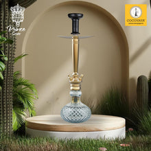 Load image into Gallery viewer, COCOYAYA Prince Series Dino Hookah Golden (Cut Glass Base) ( With Bag )