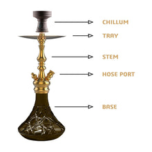 Load image into Gallery viewer, COCOYAYA Prince Series Simba Hookah Golden ( Grey Base )(With Bag)