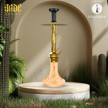 Load image into Gallery viewer, COCOYAYA Jade Series Valeriya Hookah Golden (Design 3 Orange Base)(With Bag)