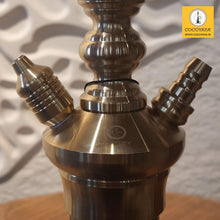 Load image into Gallery viewer, COCOYAYA Prince Series Big Valencia Hookah Golden (Dark Green Base)(with bag)