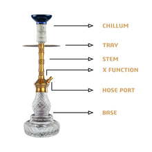 Load image into Gallery viewer, COCOYAYA Conquer Series Britto Hookah Transparent Golden(with bag)