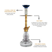 Load image into Gallery viewer, COCOYAYA Conquer Series Britto Hookah Transparent Golden(with bag)