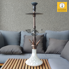 Load image into Gallery viewer, COCOYAYA Amara 4 Pipe Hookah - Coffee Stem / White Base(with bag)