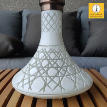 Load image into Gallery viewer, COCOYAYA Amara 4 Pipe Hookah - Coffee Stem / White Base(with bag)