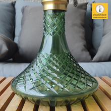 Load image into Gallery viewer, COCOYAYA Amara 4 Pipe Hookah - Golden Stem / Dark Green Base(with bag)