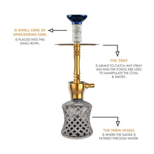 Load image into Gallery viewer, COCOYAYA Conquer Series Amavi Hookah Golden(with bag)