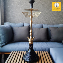 Load image into Gallery viewer, COCOYAYA Angel Series Oscar Grand Hookah Golden ( Dark Purple Base) With Bag