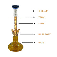Load image into Gallery viewer, COCOYAYA Conquer Series Suzie Hookah Golden (Amber Base)(with bag)