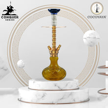 Load image into Gallery viewer, COCOYAYA Conquer Series Suzie Hookah Golden (Amber Base)(with bag)