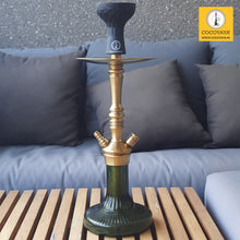 Load image into Gallery viewer, COCOYAYA Barcelona Hookah Golden (Dark Green Base) With Bag