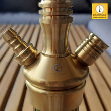 Load image into Gallery viewer, COCOYAYA Barcelona Hookah Golden (Dark Green Base) With Bag