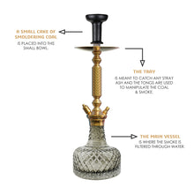 Load image into Gallery viewer, COCOYAYA Prince Series Big Valencia Hookah Golden(with bag)