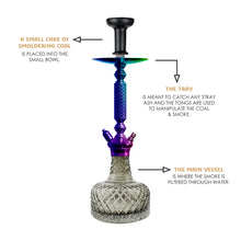 Load image into Gallery viewer, COCOYAYA Prince Series Big Valencia Hookah Rainbow(with bag)