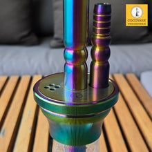 Load image into Gallery viewer, COCOYAYA Prince Series Boro Bora Hookah Rainbow (Transparent Base) (with bag)