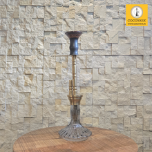 Load image into Gallery viewer, COCOYAYA Prince Series Boro Bora Hookah Golden (Grey Base) ( With Bag )