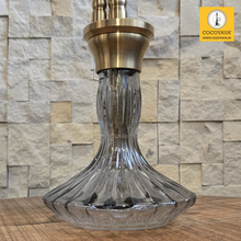 Load image into Gallery viewer, COCOYAYA Prince Series Boro Bora Hookah Golden (Grey Base) ( With Bag )