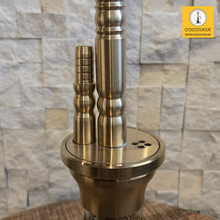 Load image into Gallery viewer, COCOYAYA Prince Series Boro Bora Hookah Golden (Grey Base) ( With Bag )