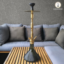 Load image into Gallery viewer, COCOYAYA King Series Brando Hookah Golden (Green Base) with Bag