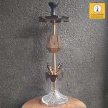 Load image into Gallery viewer, COCOYAYA Caesar 2.0 Crystal Base Hookah Golden With Bag