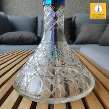 Load image into Gallery viewer, COCOYAYA Caesar 4 Pipe Hookah - Rainbow Stem / Transparent Base(with bag)