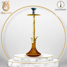 Load image into Gallery viewer, COCOYAYA King Series Carlos Hookah Golden (Amber Base) With Bag