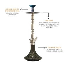 Load image into Gallery viewer, COCOYAYA King Series Brando Hookah Champagne (Dark Grey Base)(with bag)