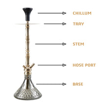 Load image into Gallery viewer, COCOYAYA King Series Genghis Hookah Champagne ( With Bag)