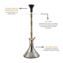Load image into Gallery viewer, COCOYAYA King Series Genghis Hookah Champagne ( With Bag)