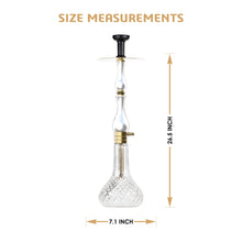 Load image into Gallery viewer, COCOYAYA Ottoman Series Ghazi Hookah Champagne White (Transparent Base)(With Bag)