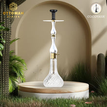 Load image into Gallery viewer, COCOYAYA Ottoman Series Ghazi Hookah Champagne White (Transparent Base)(With Bag)