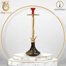 Load image into Gallery viewer, COCOYAYA King Series Rafeo Hookah Champagne ( Dark Grey Base )(With Bag)
